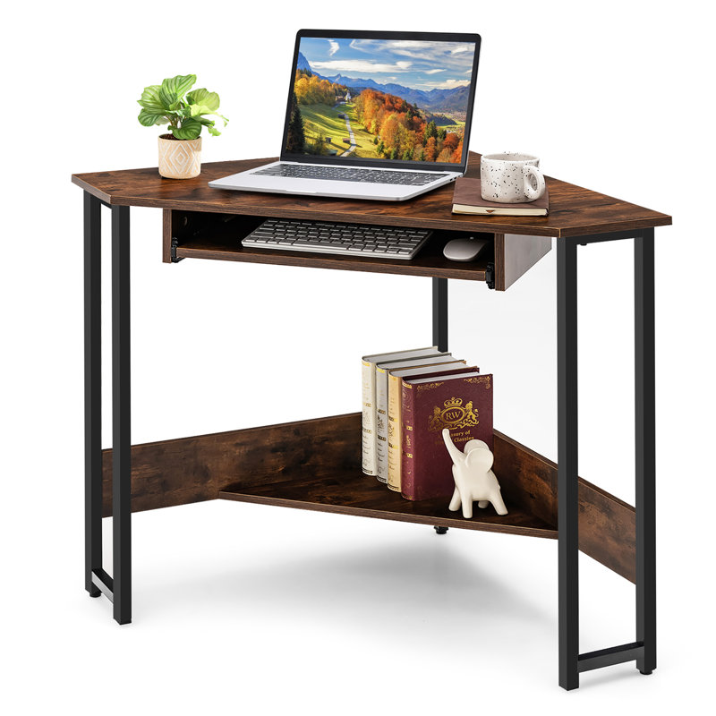 Sadie Rose Corner Metal Base Computer Desk